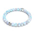 Rainbow White | .925 Sterling Silver | Mermaid Glass Bead Bracelet